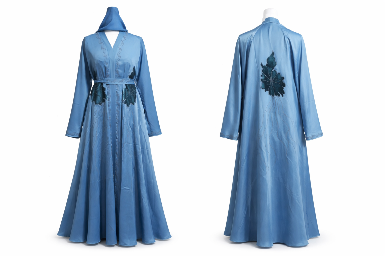 Ladies Embroidered Stone Close Abaya