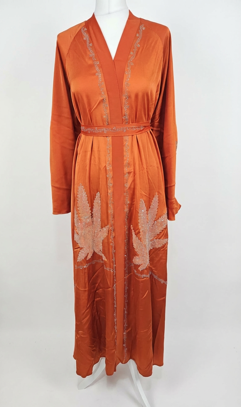 Ladies Embroidered Stone Close Abaya
