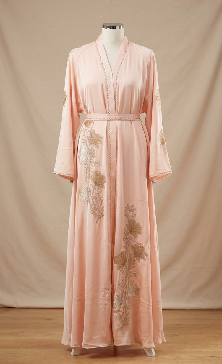 Ladies Embroidered Stone Close Abaya
